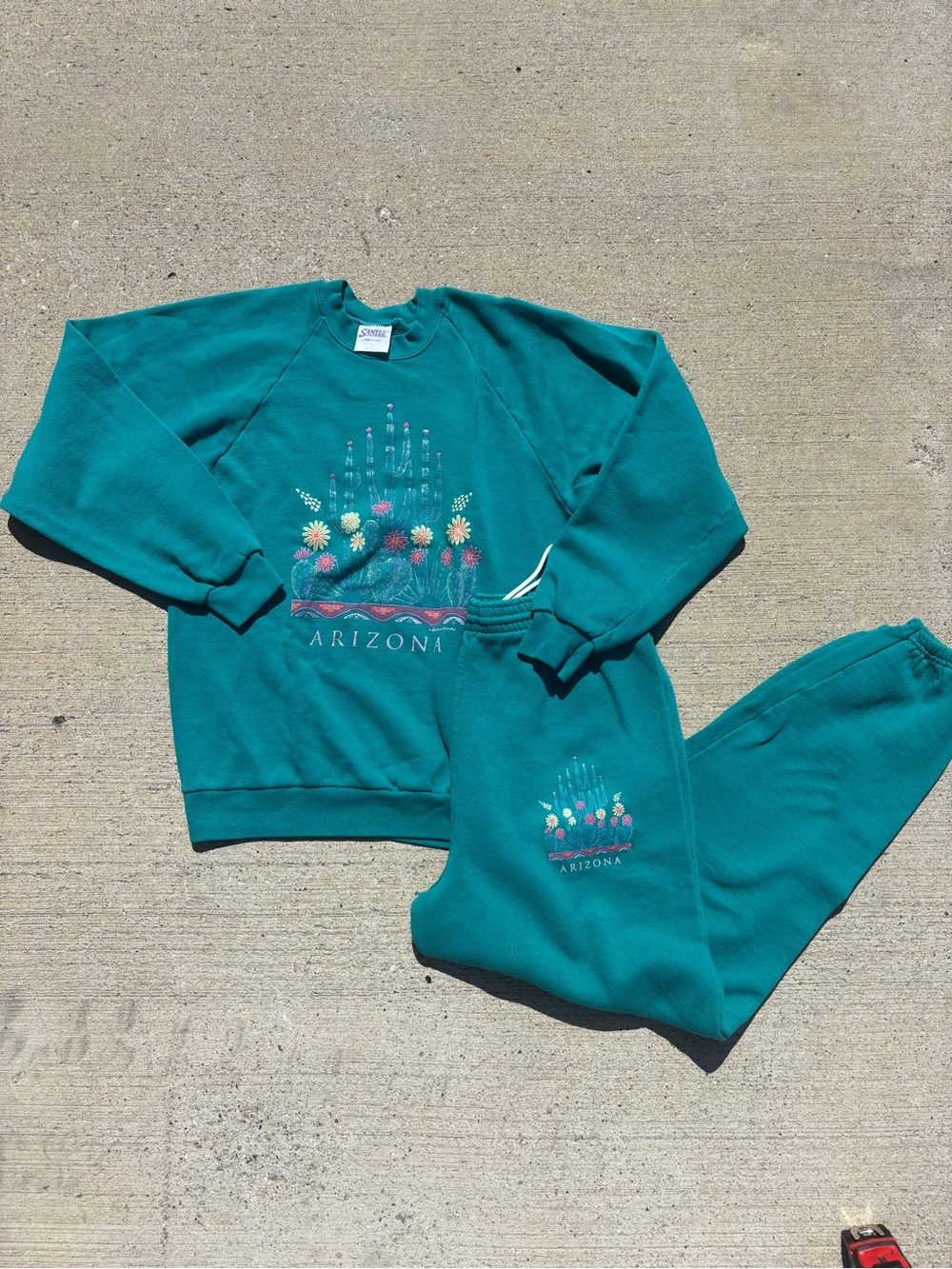 Arizona Teal Floral Sweatshirt & Sweatpants Set